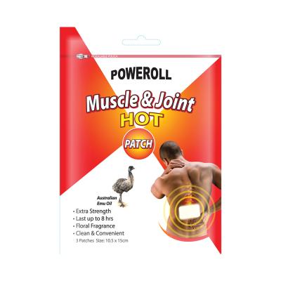 PoweRoll Muscle & Joint Hot Feel Patch x 3 Pack